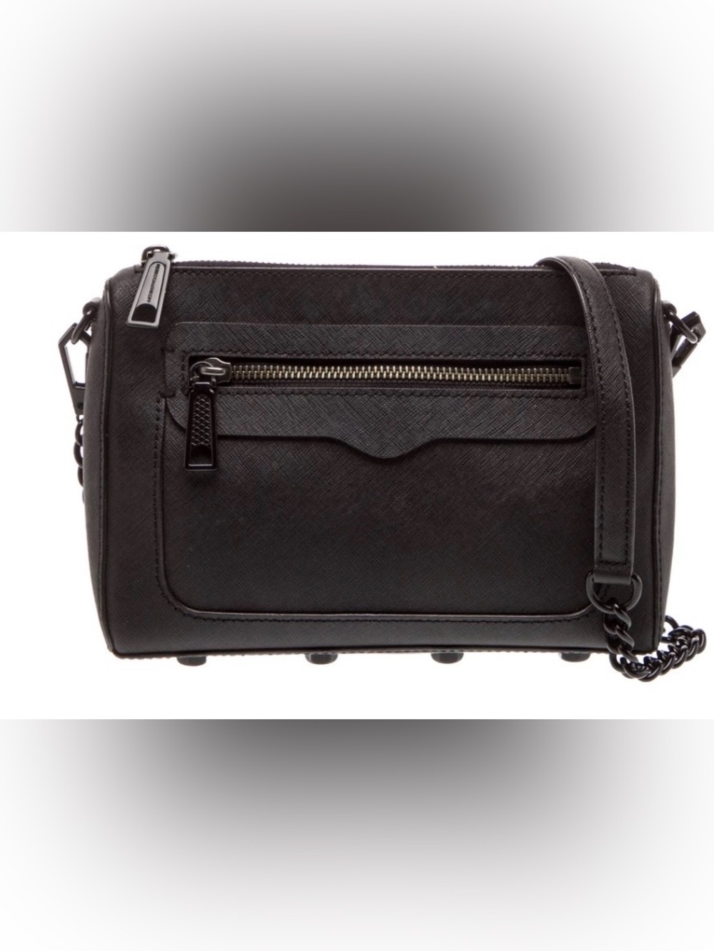 Rebecca Minkoff Avery Saffiano Leather Chain-Detail Crossbody - Picture 7 of 8